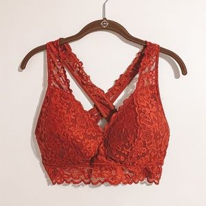 NWOT Fall Lace Padded Bralette